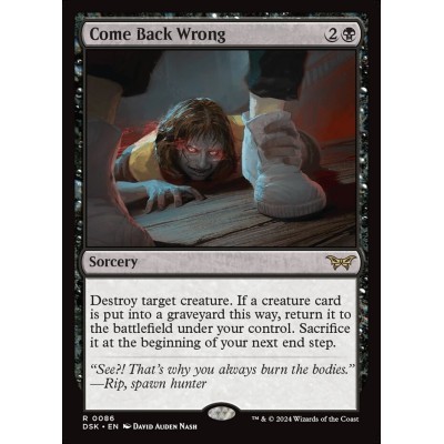 Come Back Wrong - DSK -...